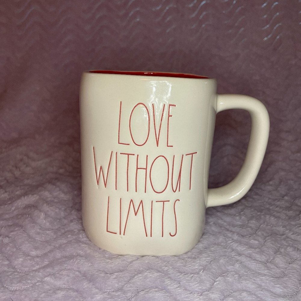 ****SOLD**** 2/$10 Rae Dunn Coffee Mug - "Love Without Limits" - Picture 1 of 5